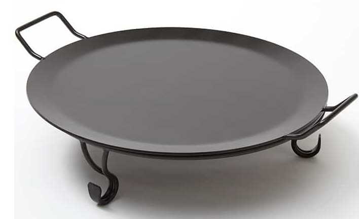American Metalcraft Round Wrought Iron Griddle with Stand Set, 18 inch Diameter