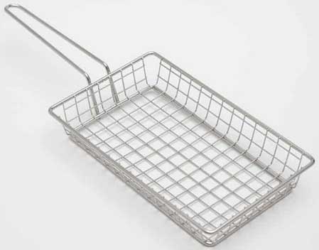 American Metalcraft Stainless Steel Rectangular Fry Basket, 9 1/2 x 6 x 1 1/2 inch