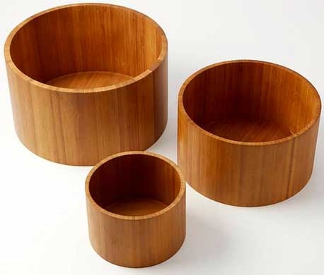 American Metalcraft Bamboo Round Riser Set -- 1 set