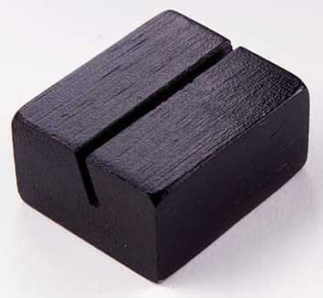 American Metalcraft Black Bamboo Card Holder, 1 1/4 inch Length