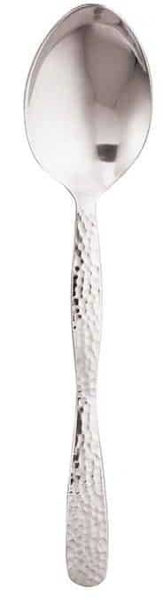 American Metalcraft Stainless Steel Hammered Finish Solid Spoon, 10 inch Length