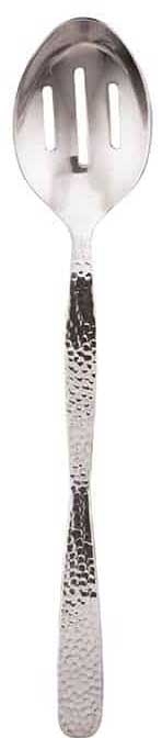 American Metalcraft Stainless Steel Hammered Finish Slotted Spoon, 12 inch Length