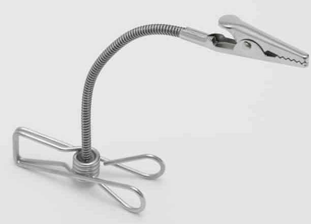 American Metalcraft Stainless Steel Double Sided Flexible Sign Clip, 6 inch Length