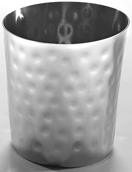 American Metalcraft Stainless Steel Hammered Finish Large Fry Cup, 24 Ounce