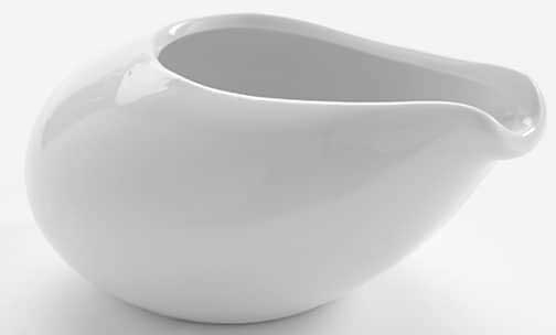 American Metalcraft Porcelain Sauce Server, 4 Ounce