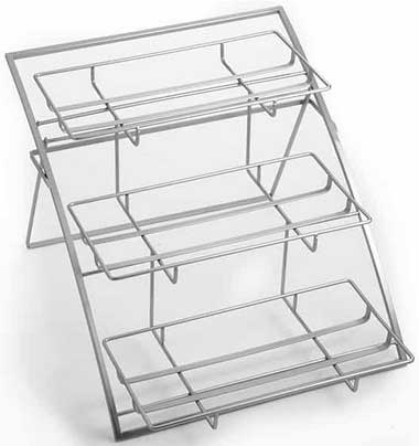 American Metalcraft Chrome Large Three Tier Arch Stand, 21 x 15 1/4 x 12 3/4 inch
