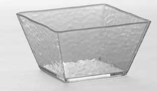 American Metalcraft Styrene Clear Round Rain Splashed Bowl, 23 Ounce