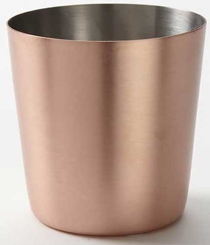 American Metalcraft Copper Satin Straight Sided Fry Cup, 14 Ounce