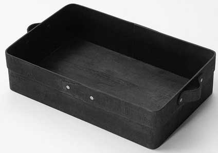 American Metalcraft Black Rectangular Poplar Wood Box, 12 3/8 x 7 1/4 x 2 3/4 inch