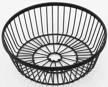 American Metalcraft Black Round Wire Basket, 8 inch Dia x 2 3/4 inch Height