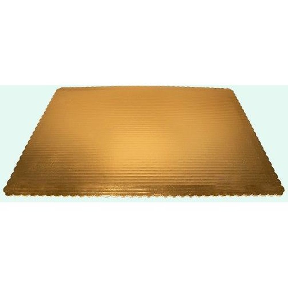 Southern Champion Tray Gold Laminated Single Wall Sturdy Cake Pad, 25 x 18 inch -- 50 per case.