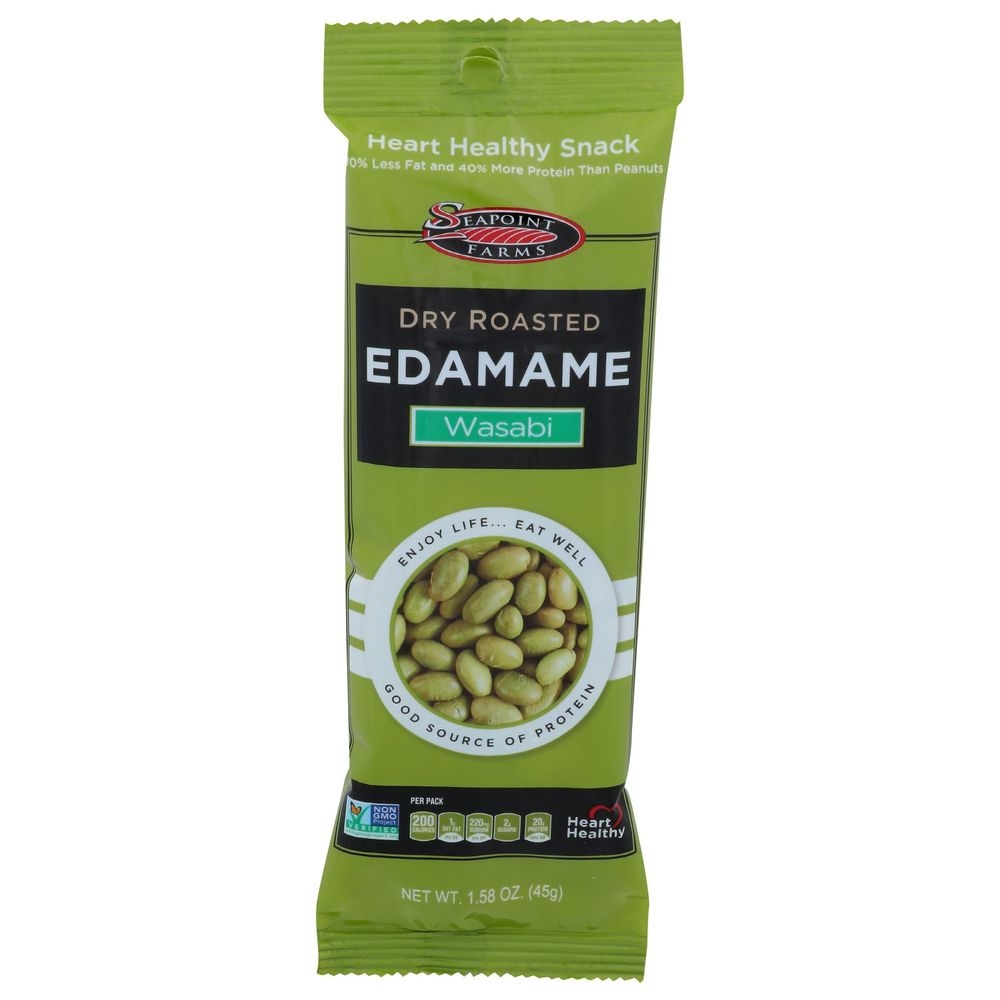 Seapoint Farms Spicy Wasabi Dry Roasted Edamame, 1.58 Ounce -- 12 per case