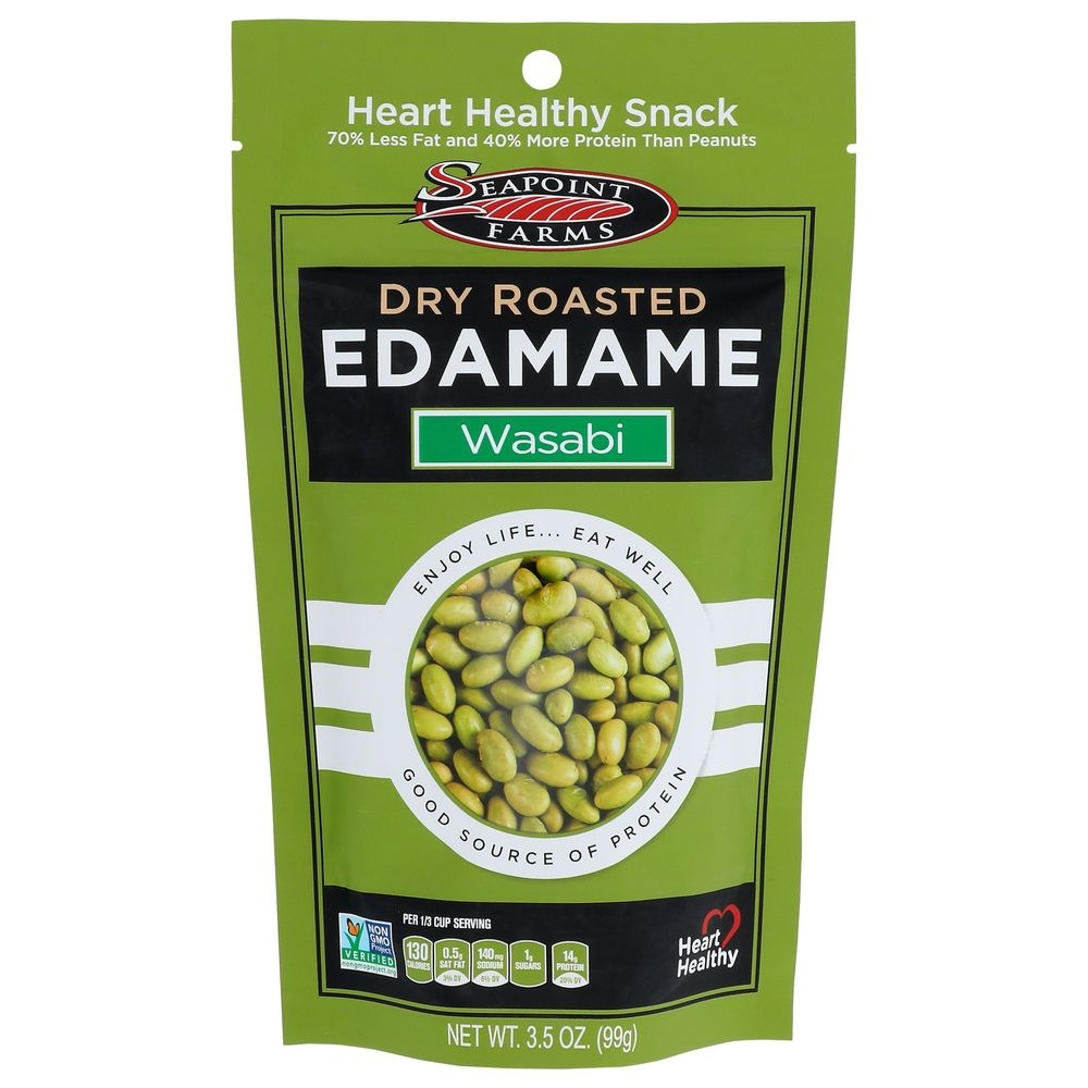 Seapoint Farms Wasabi Dry Roasted Edamame, 3.5 Ounce -- 12 per case