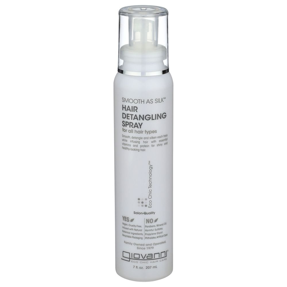 Giovanni Eco Chic Smooth As Silk Detangling Spray, 7 Fluid Ounce
