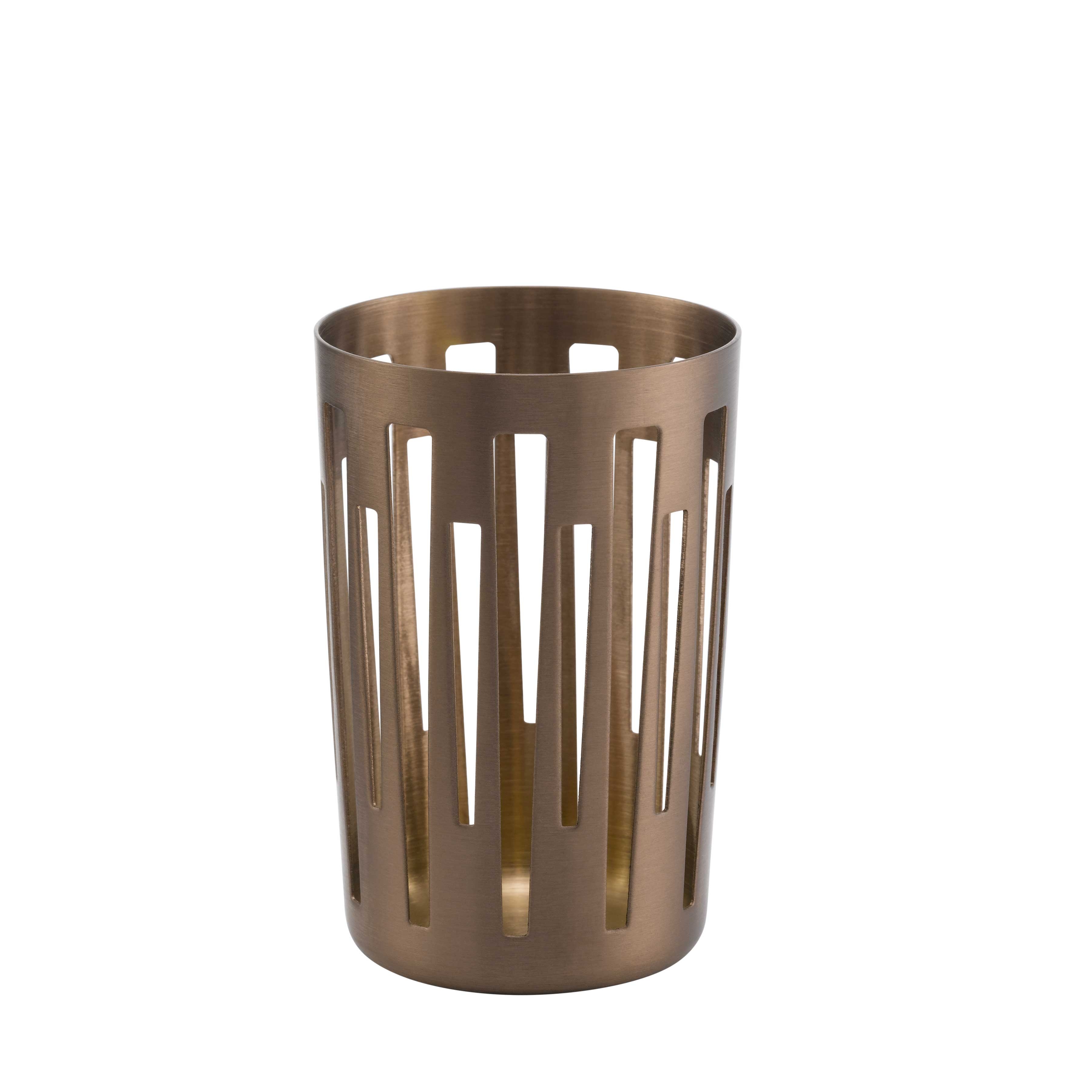Service Ideas Mod18 Deco Rose Gold Sugar Stick Holder, 3 inch Width x 2.625 inch Height