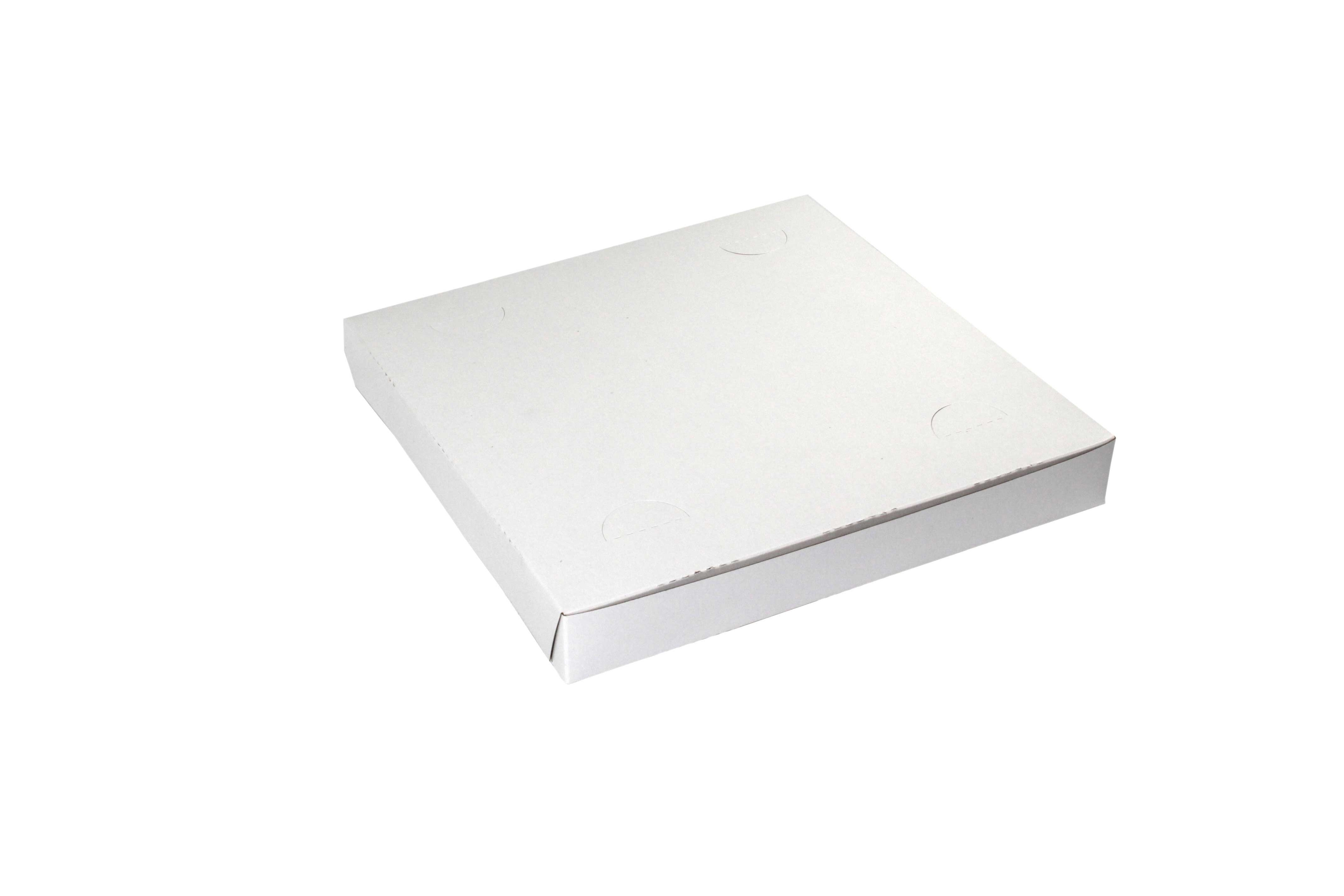 Boxit Lock Corner One Piece White Pizza Box, 12 x 12 x 1.5 inch -- 100 per case.