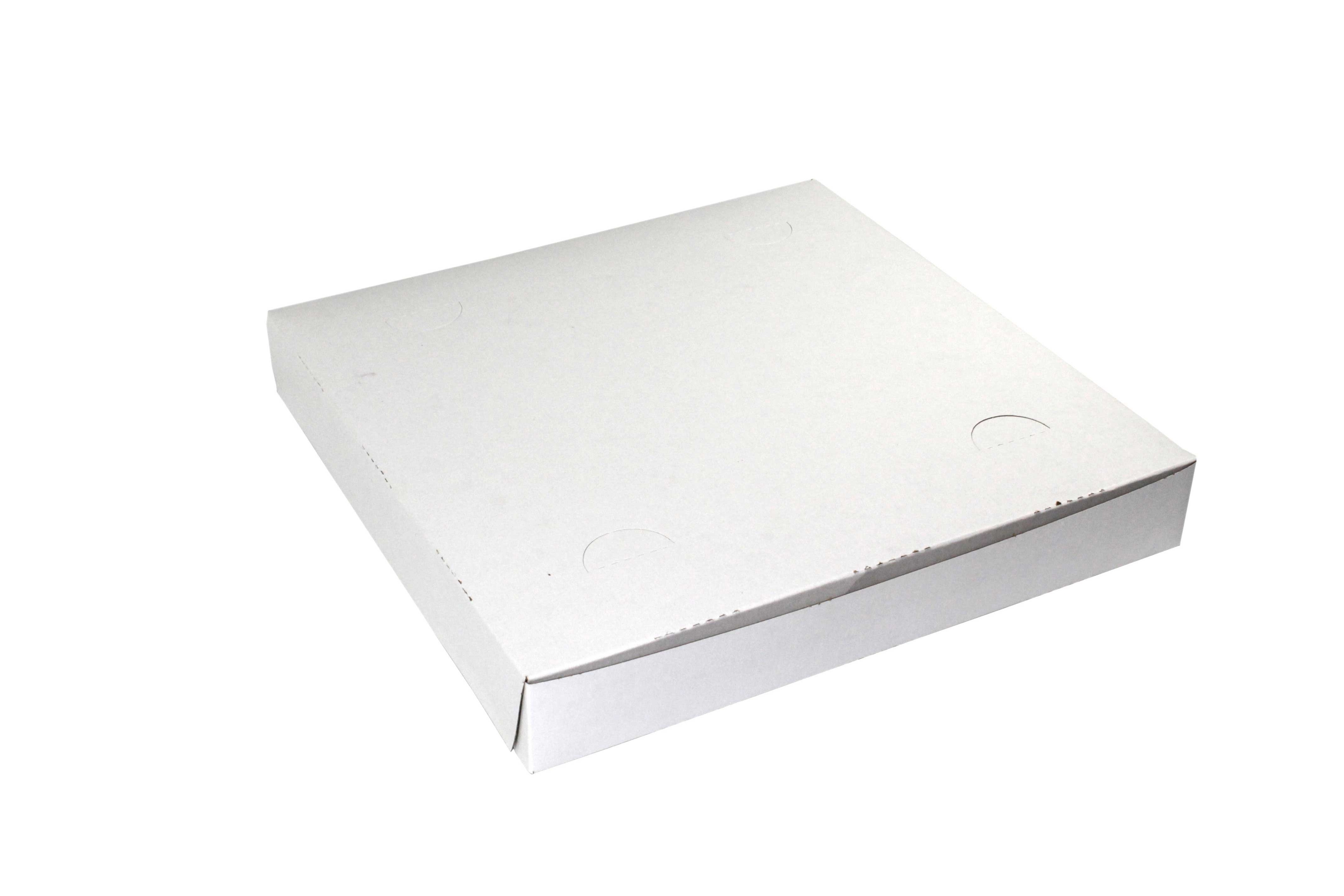Boxit Lock Corner One Piece White Pizza Box, 16 x 16 x 2 inch -- 100 per case.