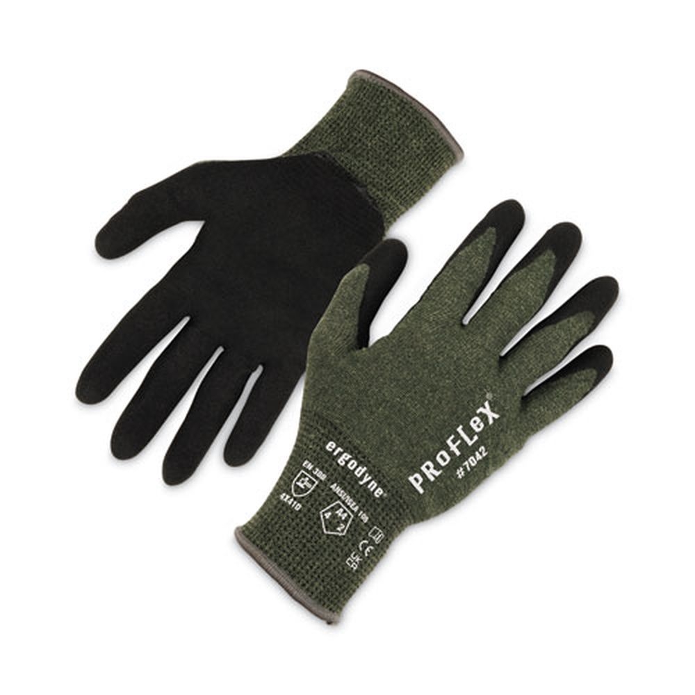 ergodyne ProFlex 7042 ANSI A4 Green 2X Large Nitrile Coated Cut Resistant Gloves