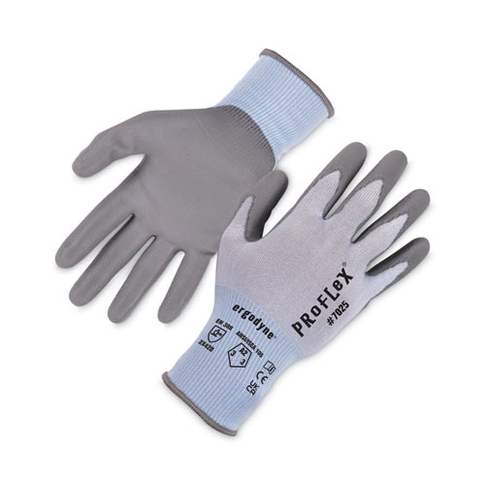 ergodyne ProFlex 7025 ANSI A2 Blue Large PU Coated Cut Resistant Gloves
