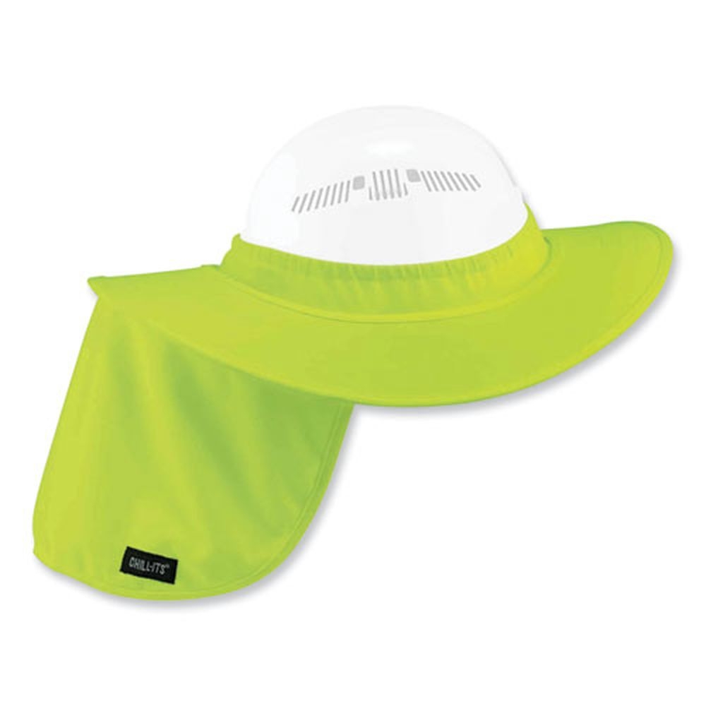 ergodyne Chill-Its 6660 Lime Hard Hat Brim + Neck Shade, 19.5 x 9.75 inch