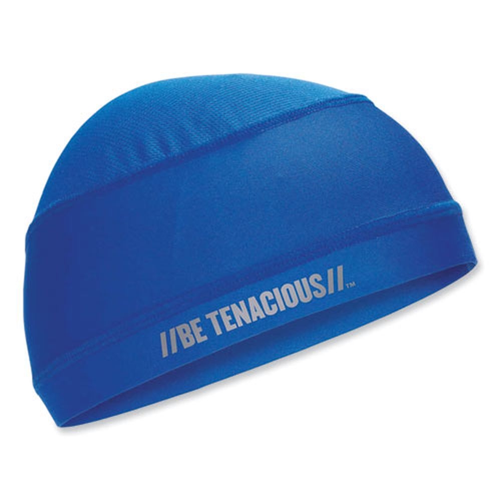 ergodyne Chill-Its 6632 Polyester/Spandex Blue Performance Knit Cooling Skull Cap, One Size Fits Most