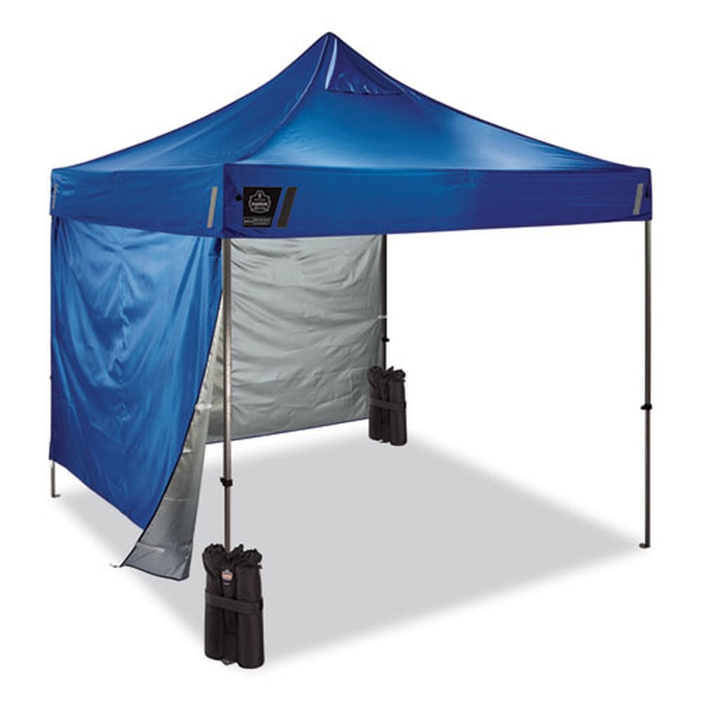 ergodyne Shax 6051 Polyester and Steel Single Skin Blue Heavy Duty Pop Up Tent Kit, 10 x 10 Feet