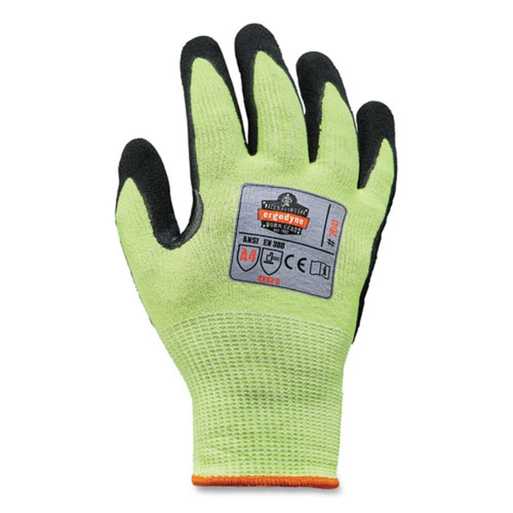 ergodyne ProFlex 7041 ANSI A4 Lime Medium Nitrile Coated Cut Resistant Gloves