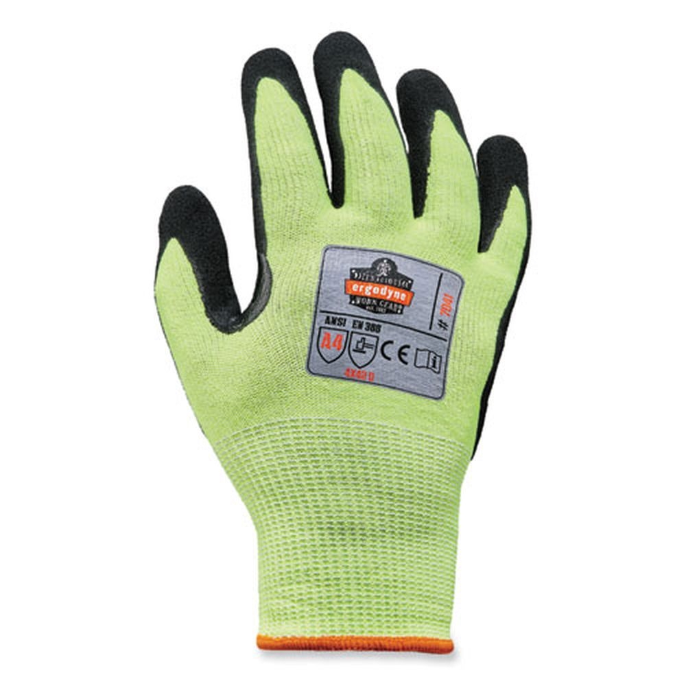 ergodyne ProFlex 7041 ANSI A4 Lime X Large Nitrile Coated Cut Resistant Gloves