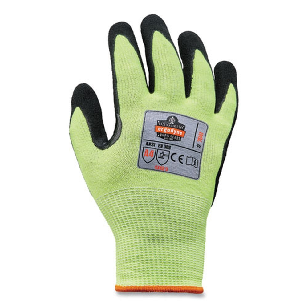 ergodyne ProFlex 7041 ANSI A4 Lime 2X Large Nitrile Coated Cut Resistant Gloves