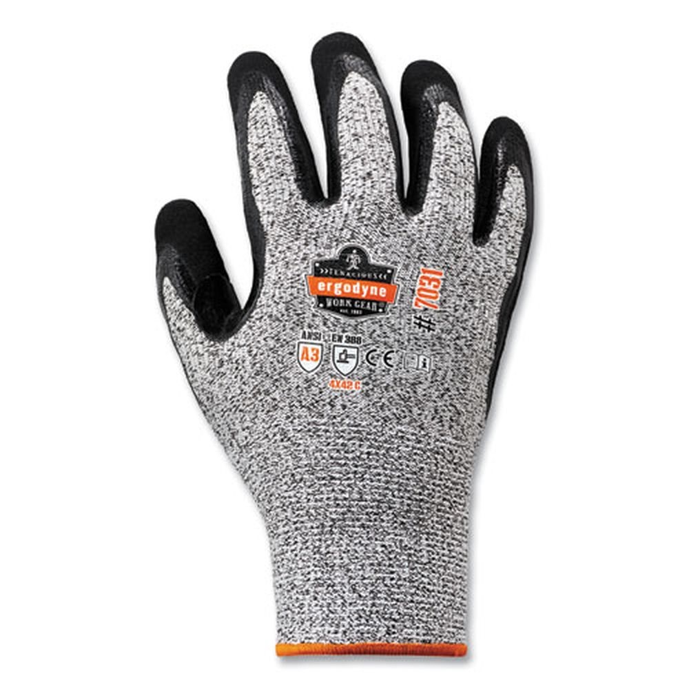 ergodyne ProFlex 7031 CASE ANSI A3 Gray 2X Large Nitrile Coated Cut Resistant Gloves -- 144 pairs per case
