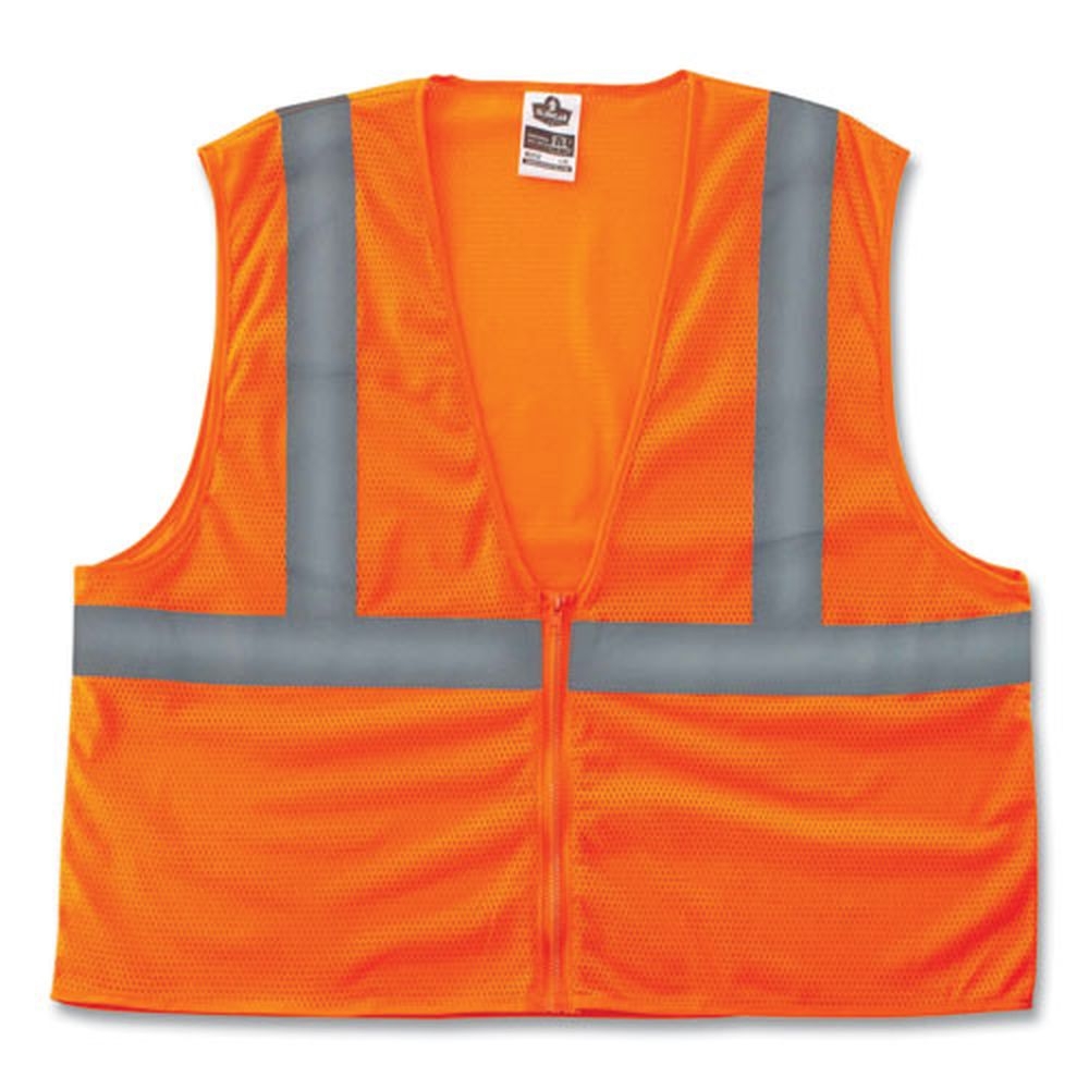 ergodyne GloWear 8205Z Polyester Orange Large and Extra Large Class 2 Super Economy Mesh Vest