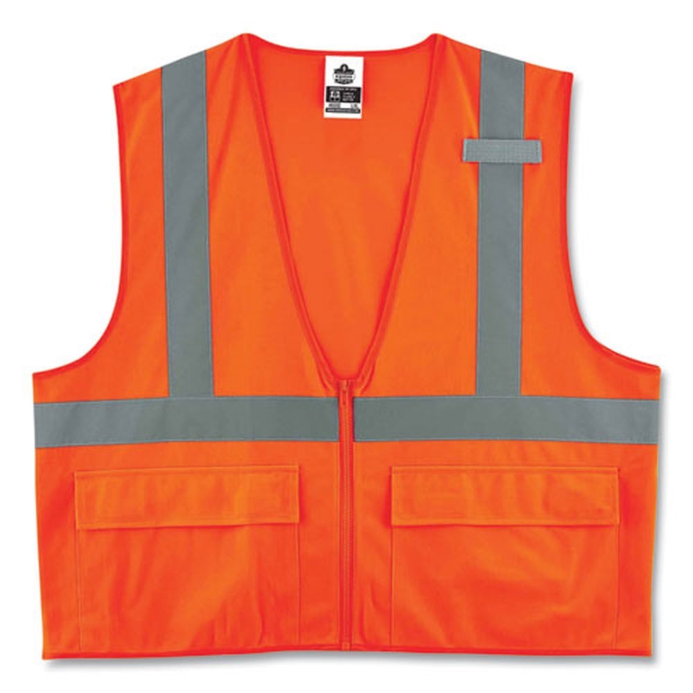 ergodyne GloWear 8225Z Polyester Orange 4X Large and 5X Large Class 2 Standard Solid Vest