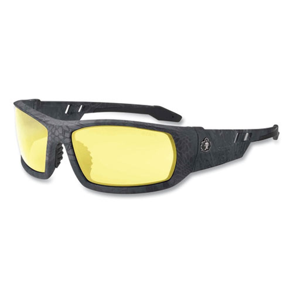 ergodyne Skullerz Odin Safety Glasses with Kryptek Typhon Nylon Impact Frame and Yellow Polycarbonate Lens