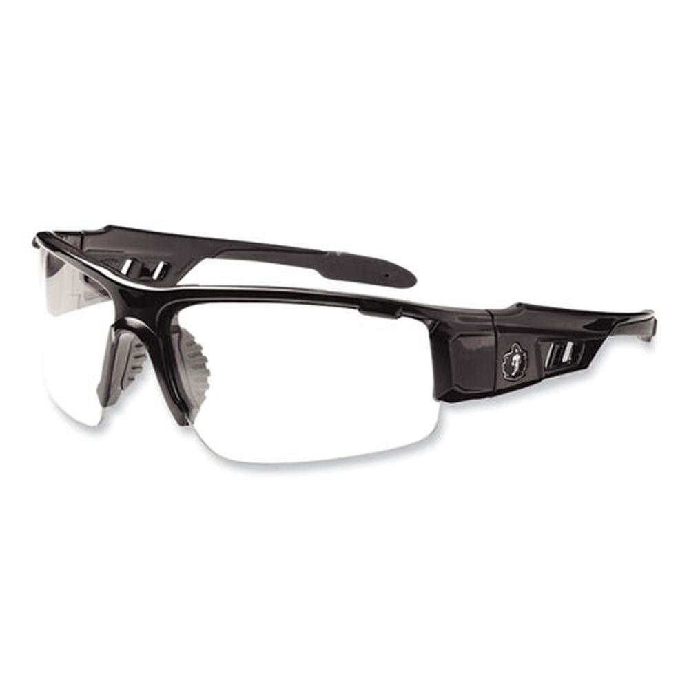 ergodyne Skullerz Dagr Safety Glasses with Black Nylon Impact Frame and Anti Fog Clear Polycarbonate Lens