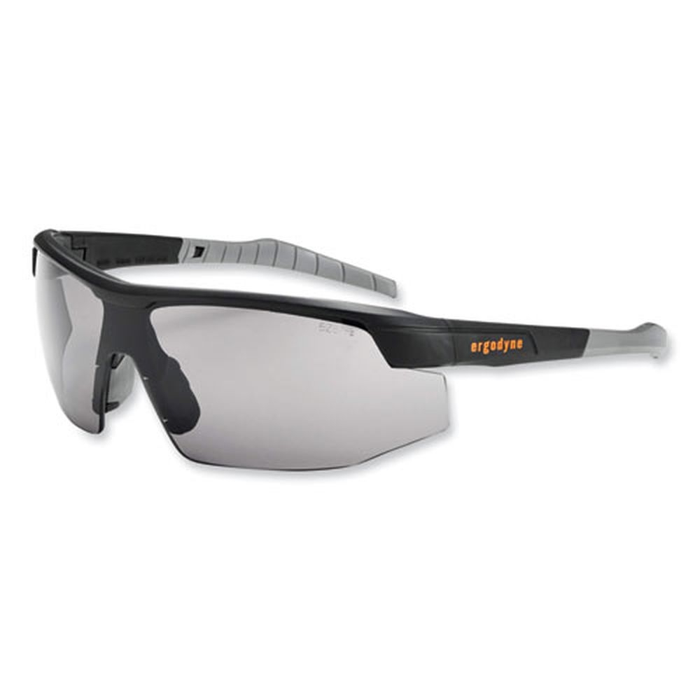 ergodyne Skullerz Skoll Safety Glasses with Matte Black Nylon Impact Frame and Anti Fog Smoke Polycarbonate Lens