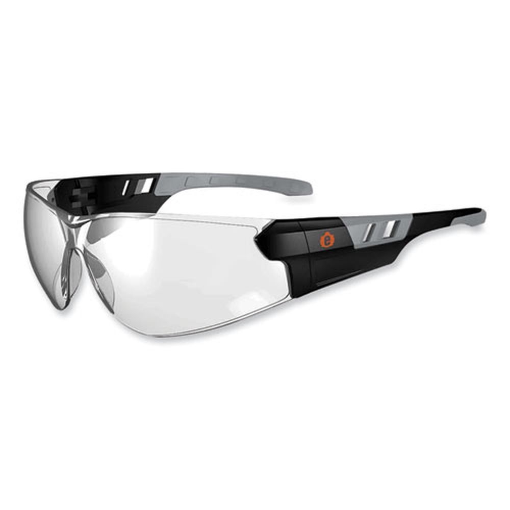 ergodyne Skullerz Saga Frameless Safety Glasses with Black Nylon Impact Frame and Indoor Outdoor Polycarbonate Lens