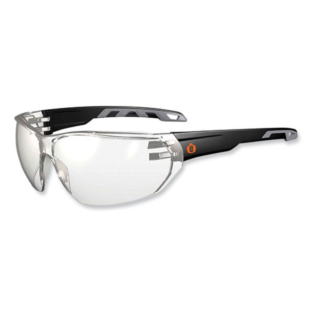 ergodyne Skullerz Vali Frameless Safety Glasses with Black Nylon Impact Frame and Indoor Outdoor Polycarbonate Lens