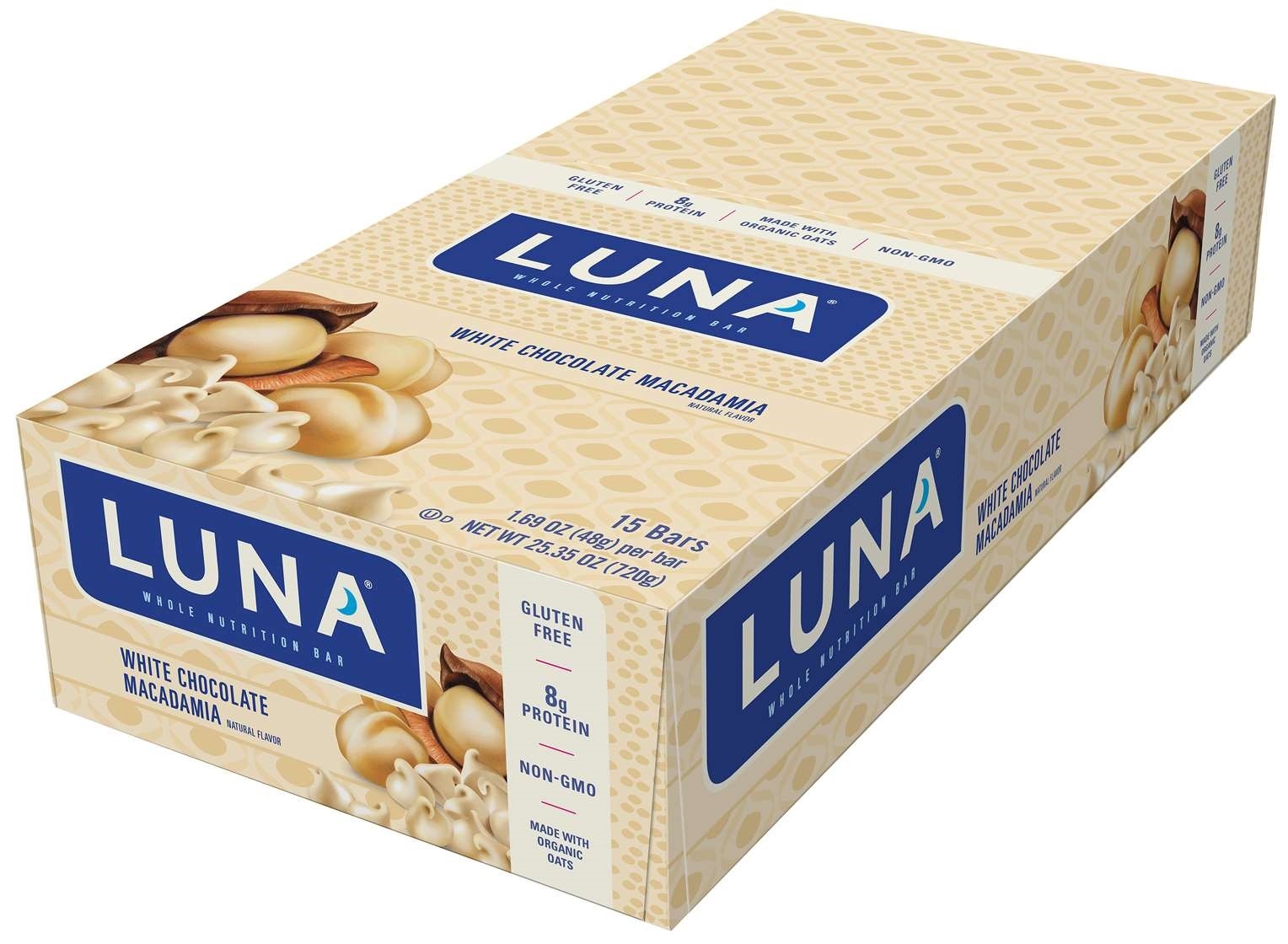 Luna White Chocolate Macadamia Snack Bar, 1.7 Ounce -- 240 per case