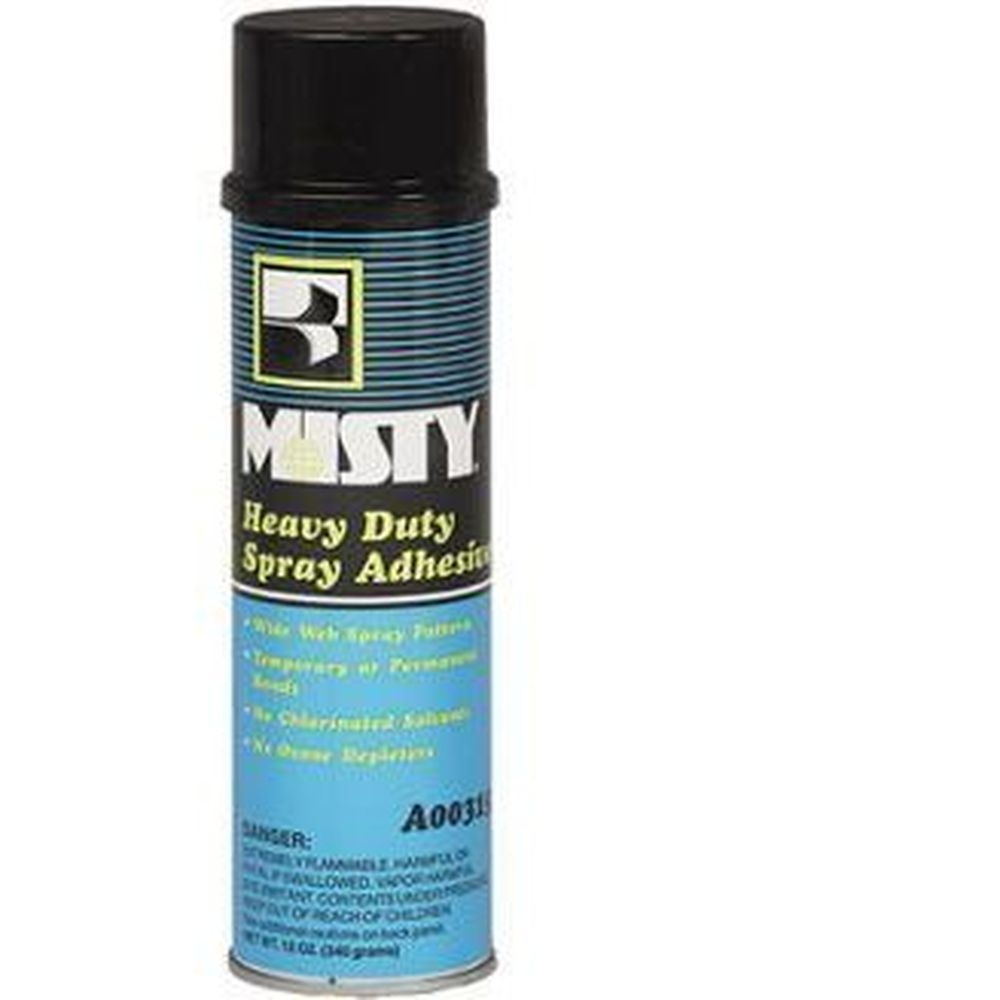 Zep Misty Adhesive Heavy Duty Spray, 12 Ounce Aerosol -- 12 per case.