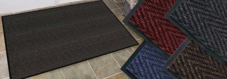 Cactus Mat Chevron High Traffic Charcoal Mat, 4 x 6 Feet.