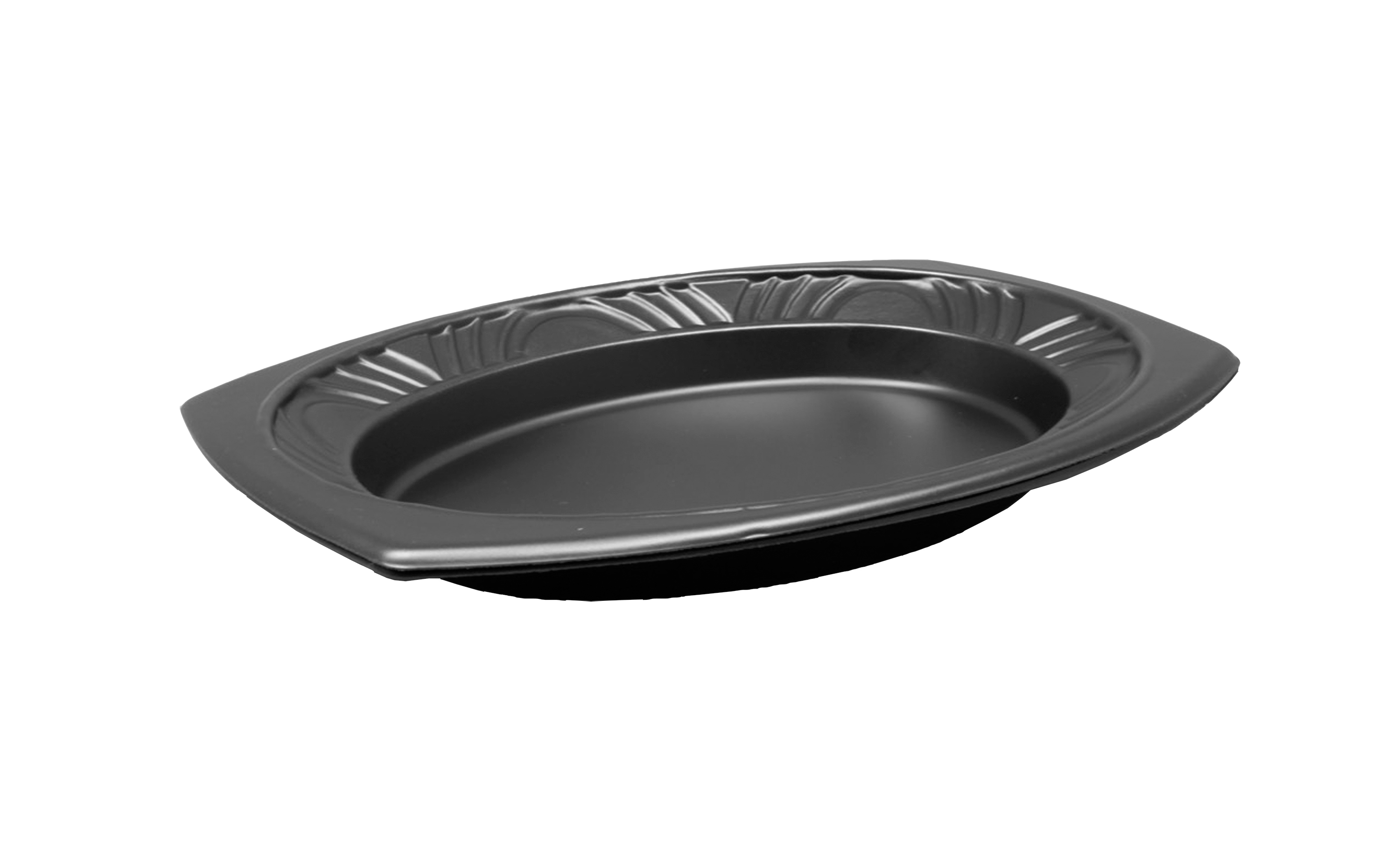 D and W Fine Pack Black Deep Platter, 13 x 10 inch -- 250 per case.