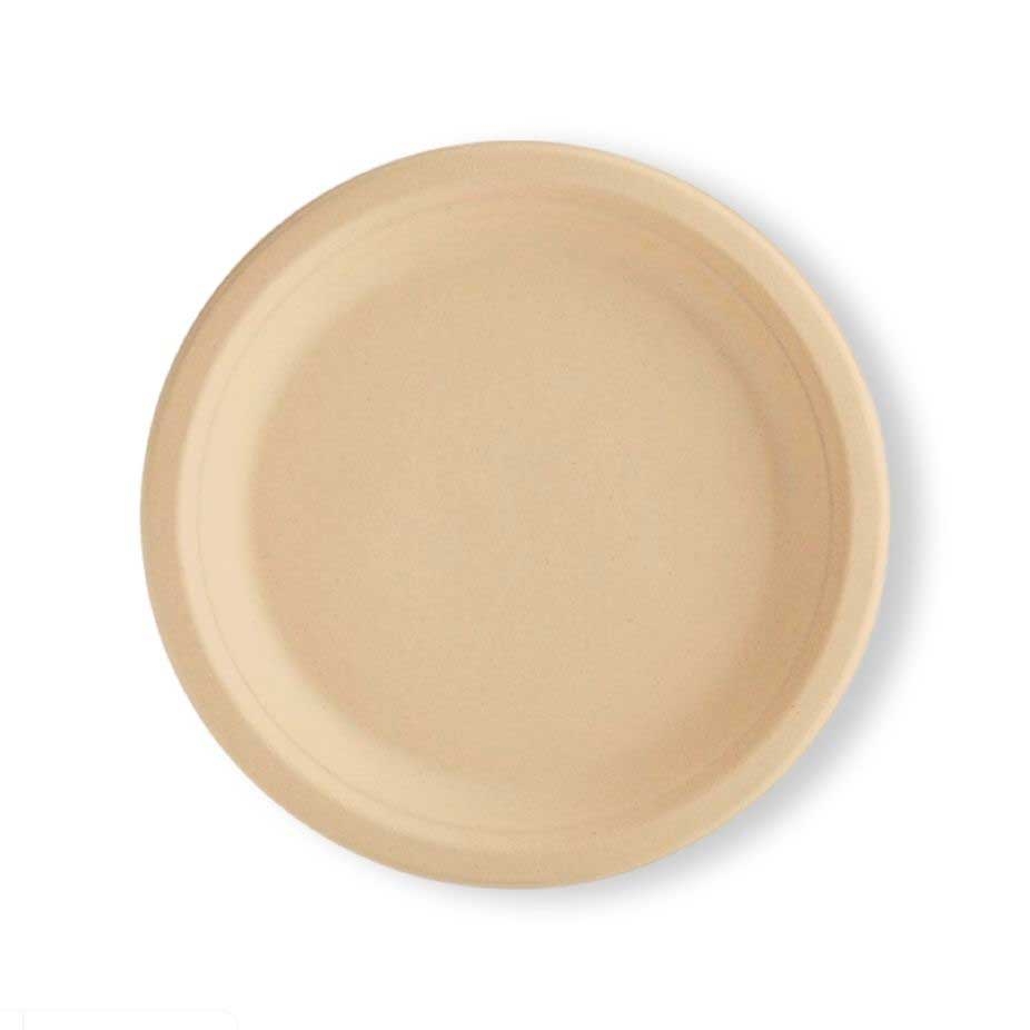 Responsible Products Tree-Less Forefront No-PFAS Added Compostable Molded Fiber Plate, 6 inch -- 1000 per case