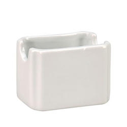 Vertex China Argyle and Catalina Collection Undecorated Porcelain White Sugar Packet Holder, 3 1/2 x 2 5/8 inch -- 48 per case.