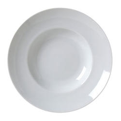 Vertex China Signature Collection Porcelain White Deep Pasta Bowl, 15 Ounce -- 12 per case.