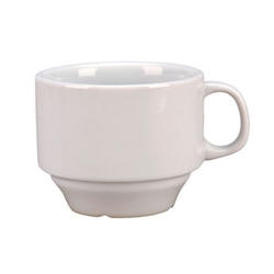 Vertex China Argyle and Catalina Collection Porcelain White Stackable Cup, 8 Ounce -- 36 per case.
