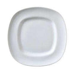 Vertex China Signature Undecorated Porcelain White Fusion Square Plate, 9 inch -- 24 per case.