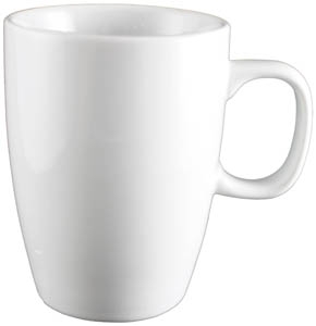 Vertex China Argyle Undecorated Porcelain White Coffee House Mug, 16 Ounce -- 36 per case.