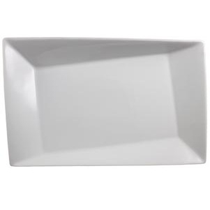 Ventana Collection Porcelain White Twist Plate, 11 x 6 3/4 inch -- 12 per case.