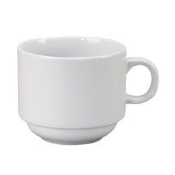 Alpine Collection Euro White Stacking Cup, 8 Ounce -- 36 per case.