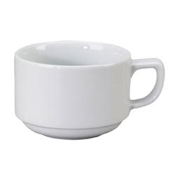 Alpine Collection Euro White Demitasse Stacking Cup, 4 Ounce -- 36 per case.